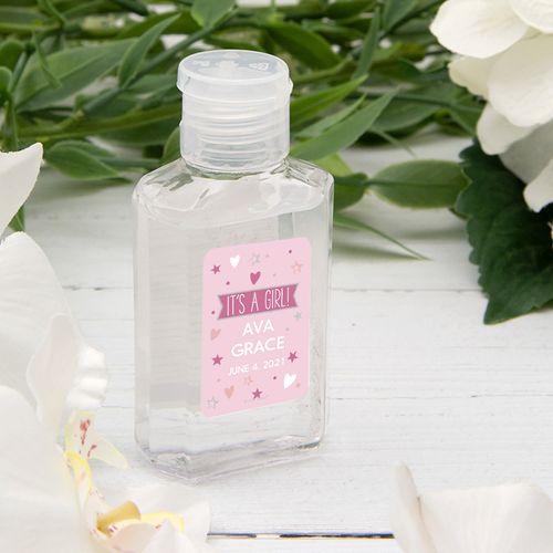 Personalized Baby Shower It's A Girl! Hand Sanitizer - 2 fl. Oz.