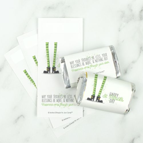 Personalized St. Patrick's Day Lucky Feet Mini Wrappers