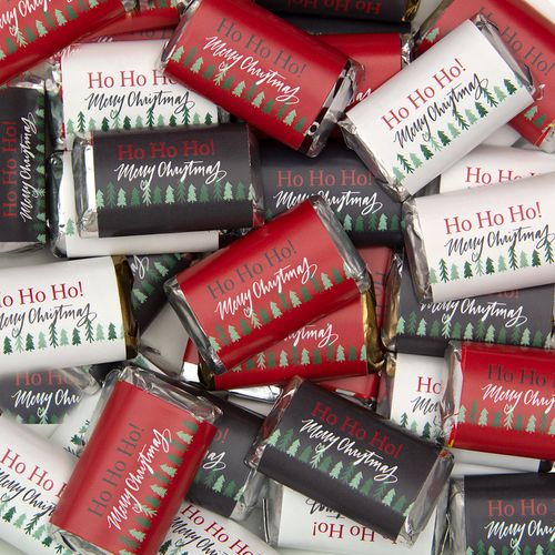 Ho Ho Ho Merry Christmas Wrapped Hershey's Miniatures