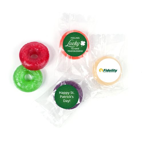 Personalized Life Savers 5 Flavor Hard Candy - St. Patrick's Day Feeling Lucky Add Your Logo