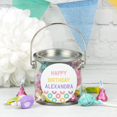 Personalized Kids Birthday Paint Can - Donuts