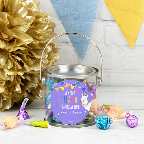 Personalized Kids Birthday Paint Can - Llama