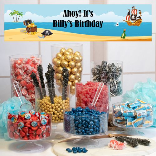 Personalized Deluxe Pirate Birthday Candy Buffet - Pirate Gold