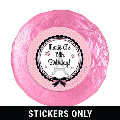Personalized Birthday Poodle 1.25" Stickers (48 Stickers)
