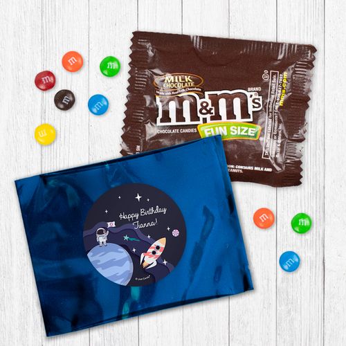 Personalized Space Birthday Milk Chocolate M&Ms - Out of this World