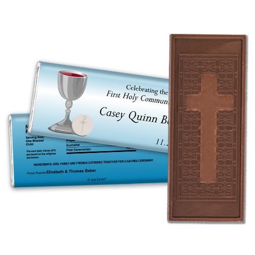 Communion Embossed Cross Chocolate Bar Classic Cross