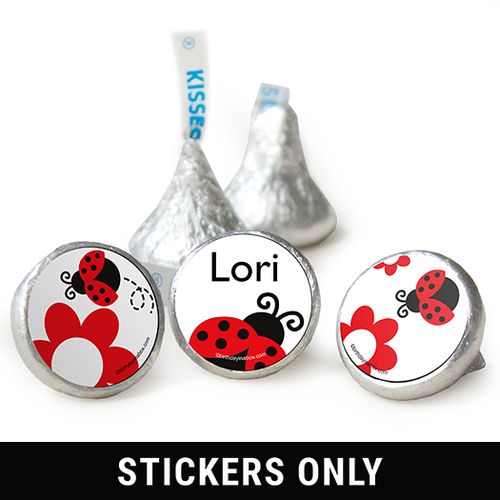 Birthday 3/4" Sticker Lady Bug Personalized Stickers (108 Stickers)