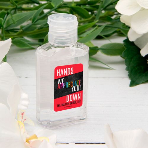 Hand Sanitizer Employee Appreciation Hands Down 2 fl. oz bottle