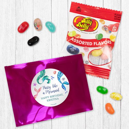 Personalized Mermaid Birthday Jelly Belly Jelly Beans - Mermaid Tails