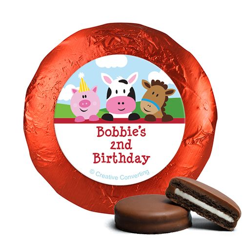 Personalized Birthday Farmhouse Chocolate Covered Oreos