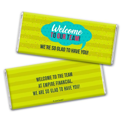 Personalized Welcome to Our Team! Chocolate Bar