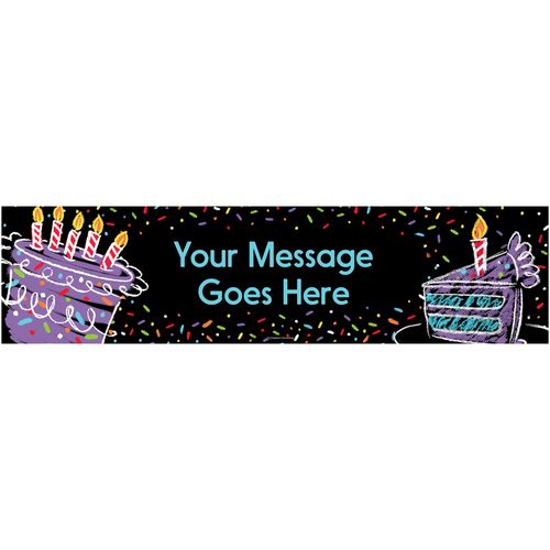 Personalized Chalk Birthday 5 Ft. Banner