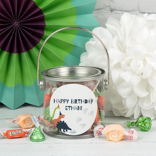 Personalized Kids Birthday Paint Can - Dinosaurs