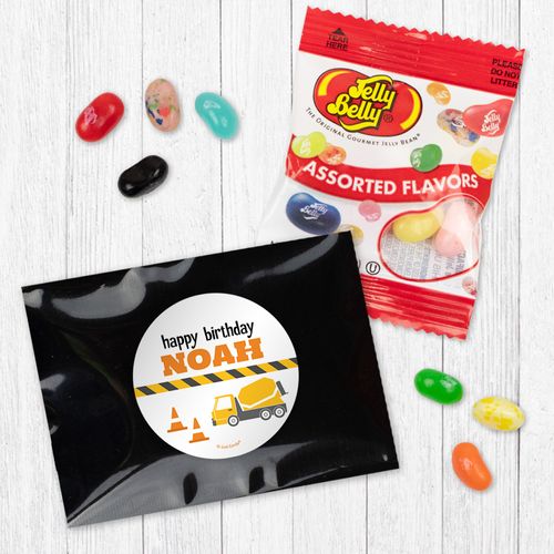 Personalized Construction Birthday Jelly Belly Jelly Beans - Construction