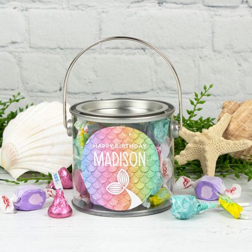 Personalized Kids Birthday Paint Can - Mermaid