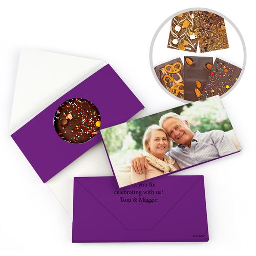 Personalized Photo Anniversary Gourmet Infused Belgian Chocolate Bars (3.5oz)