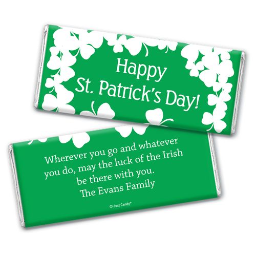 Luck of the IrishSt. Patrick's Day Favors Personalized Candy Bar - Wrapper Only