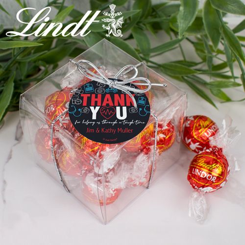 Personalized Nurse Appreciation Lindor Truffles by Lindt Cube Gift - Medical Thanks