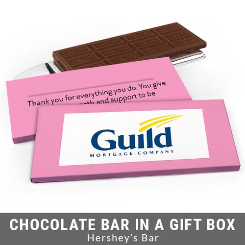 Deluxe Personalized Add Your Logo Business Chocolate Bar in Gift Box