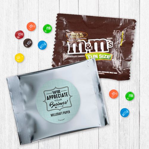 Personalized We Appreciate Your Business - Milk Chocolate M&Ms