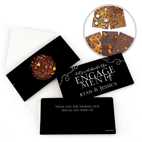 Personalized Engagement Celebrate Gourmet Infused Belgian Chocolate Bars (3.5oz)