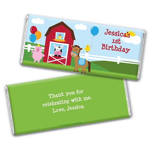 Personalized Birthday Farmhouse Chocolate Bar Wrappers