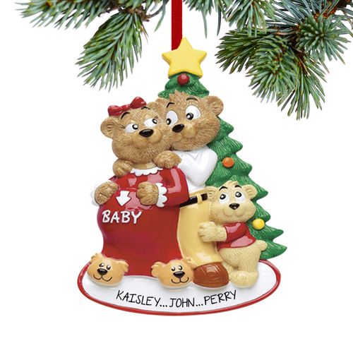 Personalized Expecting Bear Family of 3