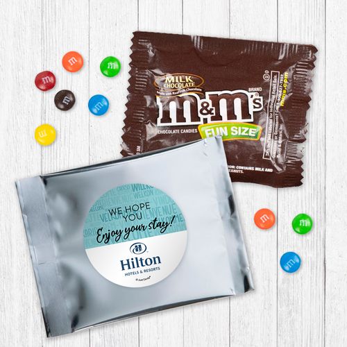 Personalized Promotional Enjoy Your Stay! - Milk Chocolate M&Ms