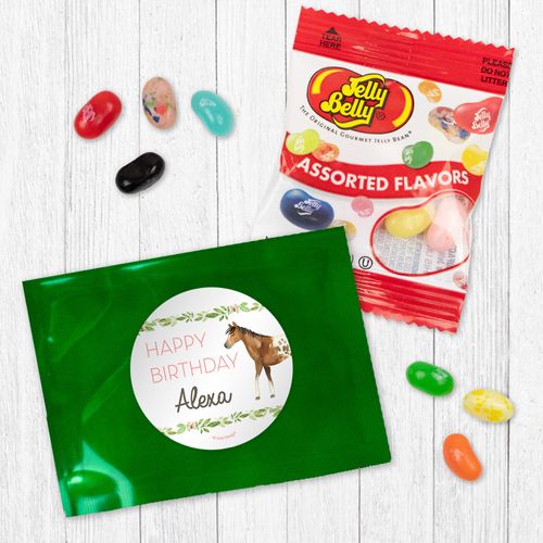 Personalized Horse Birthday Jelly Belly Jelly Beans - Wild Horse