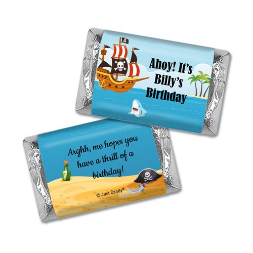 Pirate Kids Birthday Personalized Miniature Wrappers