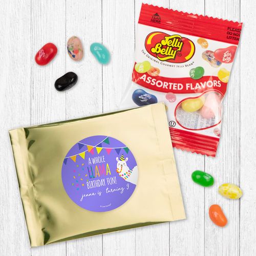 Personalized Party Llama Birthday Jelly Belly Jelly Beans