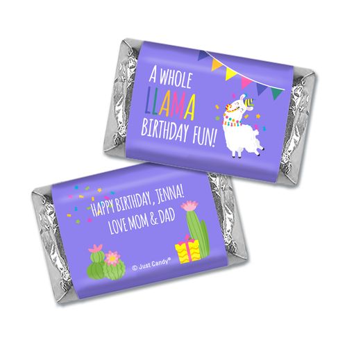 Llama Fun Kids Birthday Personalized Miniature Wrappers