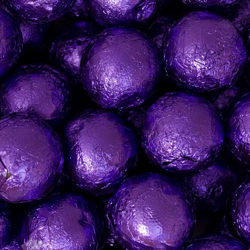 Purple Caramel Filled Foil Balls