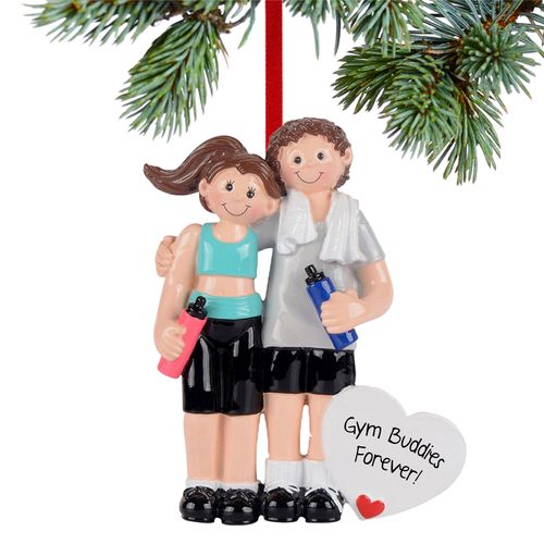 Workout Couple Holiday Ornament