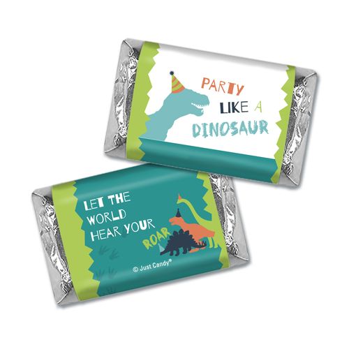 Personalized Dinosaur Birthday Hershey's Miniatures Wrappers - Green Dinosaur