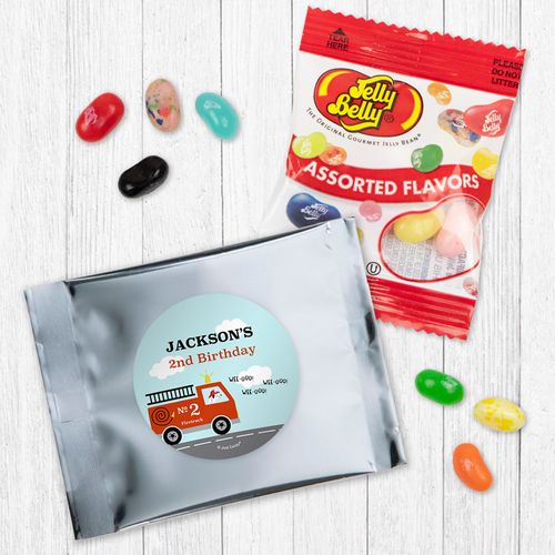 Personalized Fire Truck Birthday Jelly Belly Jelly Beans