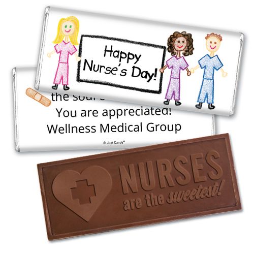 Personalized Scrubs Scribbles Embossed Chocolate Bar