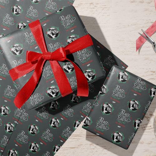 Custom Wrapping Paper - Peace on Earth Photo Christmas