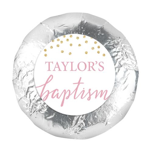 Personalized Bonnie Marcus Confetti Baptism 1.25" Stickers (48 Stickers)