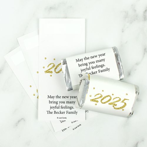 Personalized New Years Dots HERSHEY'S MINIATURE Wrappers