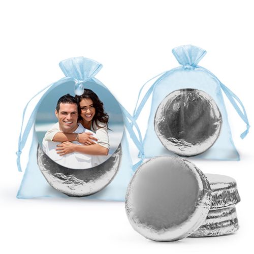 Personalized Rehearsal Dinner Favor Assembled Organza Bag Hang tag Filled with Chocolate Covered Oreo Cookie