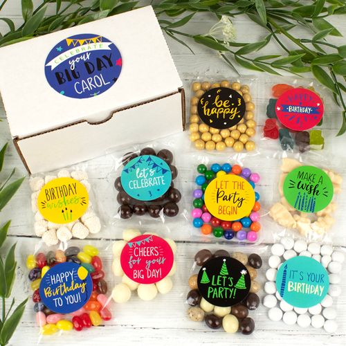 Personalized Birthday Candy Care Package Gift Box - Celebrate You