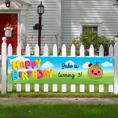 Personalized Kids Birthday 5 Ft. Banner - Cocomelon