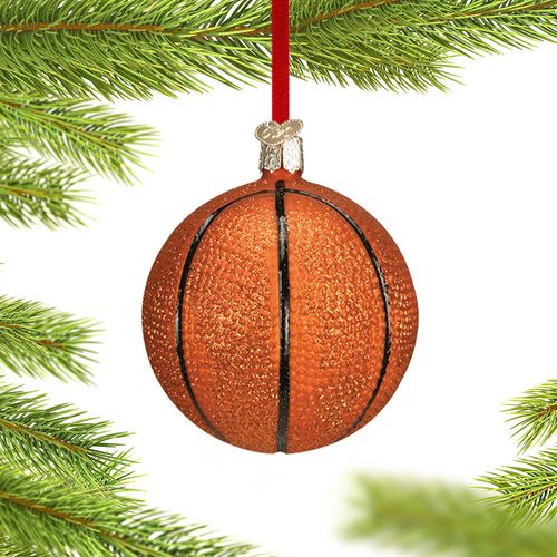 Glass Basketball Holiday Ornament