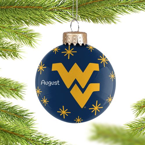West Virginia Ball Holiday Ornament