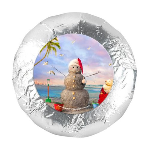 Christmas 1.25" Stickers - Tropical Snowman (48 Stickers)