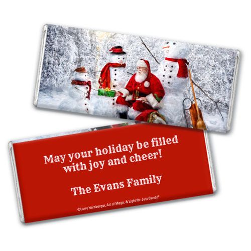 Personalized Chocolate Bar & Wrapper - Christmas Santa's Gifts