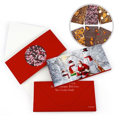 Personalized Santa's Gifts Christmas Gourmet Infused Belgian Chocolate Bars (3.5oz)