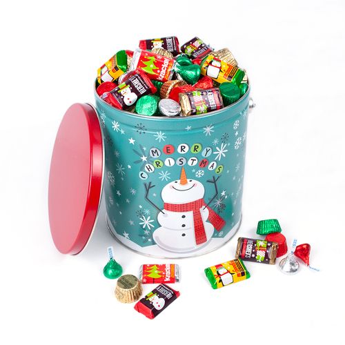 Cheery Snowman 3.7 lb Hershey's Holiday Mix Tin