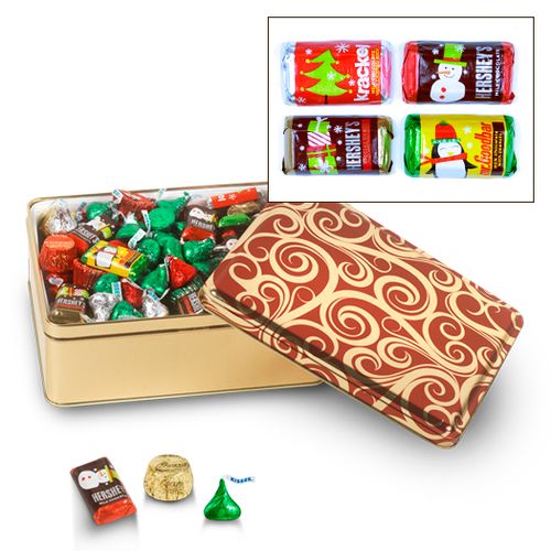 Golden Swirls Hershey's Holiday Mix Tin - All Sizes